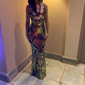 New Years Dress Long sequin special occasion dress